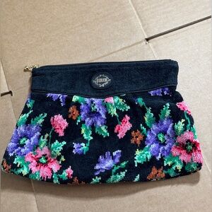 Vintage Feiler Chennile Clutch with Zipper